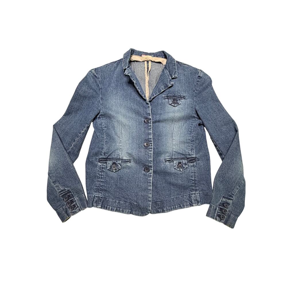 Duck Head Denim Crop Vintage Fitted Jacket size Large